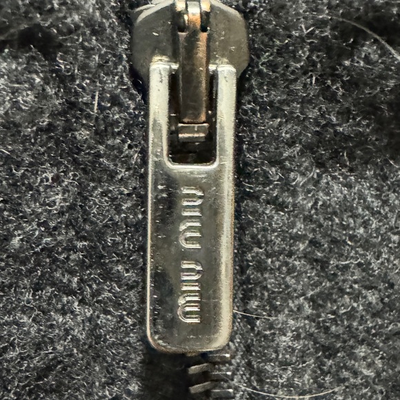 Miu Miu by PRADA Wool Coat with hood in grey size 42, Like New - Picture 5 of 9